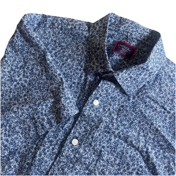 UNTUCKit Men's Size Medium Floral Short Sleeve Button Up Shirt Slim Fit - Picture 1 of 8